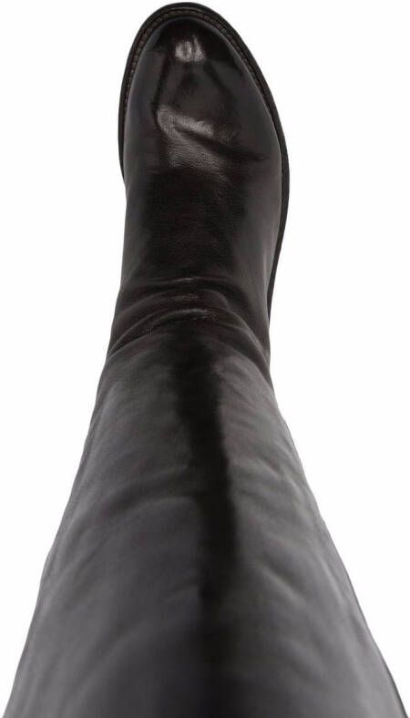 Officine Creative Lisbon knee-length leather boots Brown