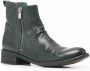Officine Creative Lison ruched-detail leather ankle boots Green - Thumbnail 2