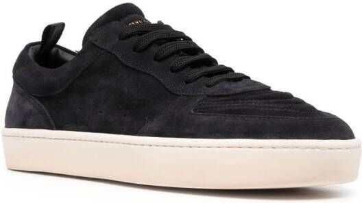Officine Creative logo-lettering low-top leather sneakers Black