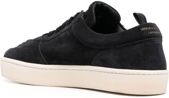 Officine Creative logo-lettering low-top leather sneakers Black