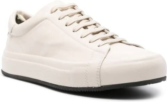 Officine Creative logo-print leather sneakers Neutrals