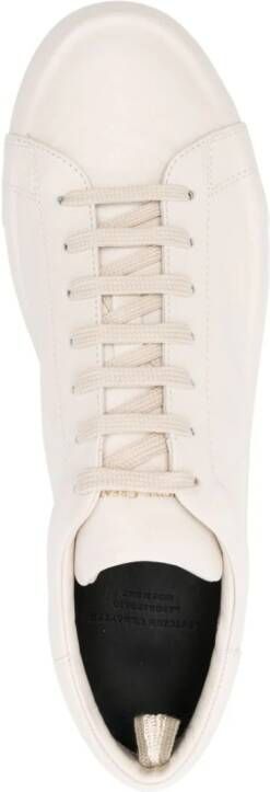 Officine Creative logo-print leather sneakers Neutrals