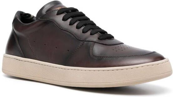Officine Creative low-top leather sneakers Brown