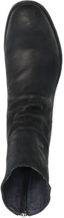 Officine Creative matte calf leather zip boots Black