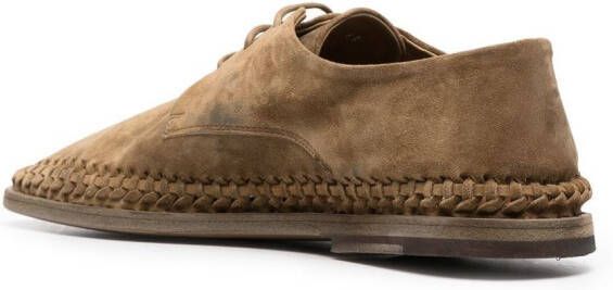 Officine Creative Miles stitched-edge Derby shoes Brown