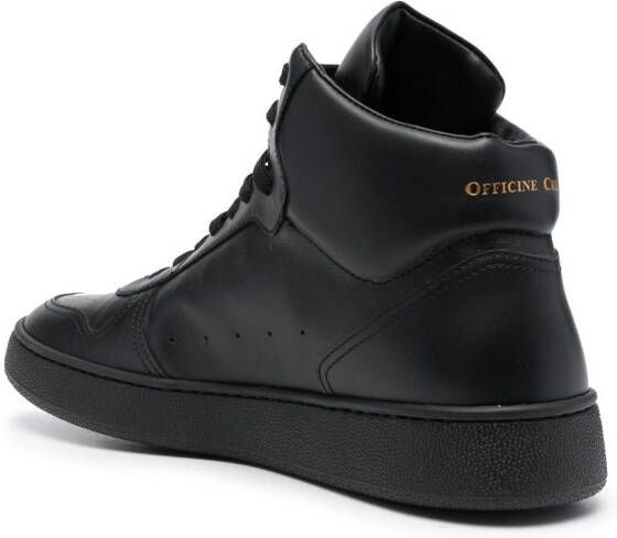Officine Creative Mower high-top leather sneakers Black