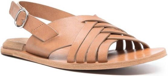 Officine Creative open-toe leather sandals Brown