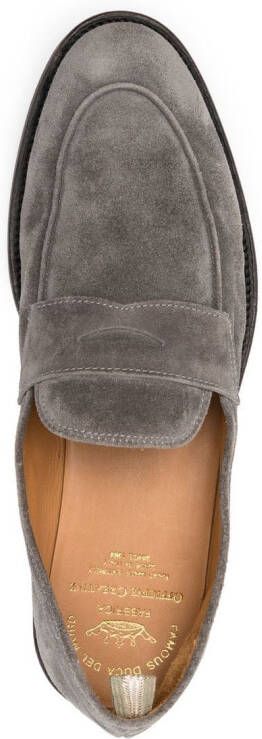 Officine Creative Opera suede Penny loafers Grey