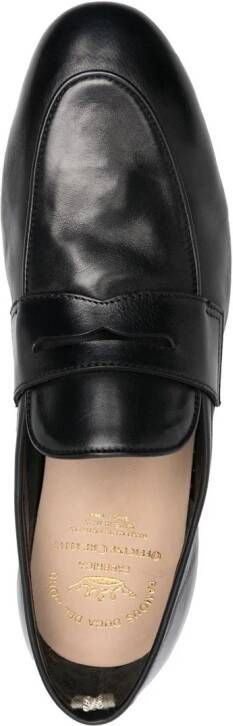 Officine Creative panel detail leather loafers Black