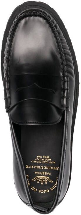 Officine Creative Penny leather loafers Black
