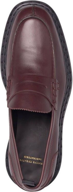 Officine Creative Pistols leather loafers Red