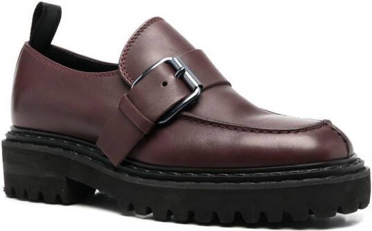 Officine Creative Provence chunky leather loafers Red