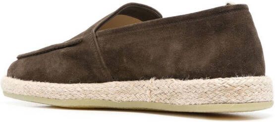 Officine Creative Roped suede loafers Green