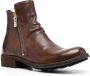 Officine Creative round-toe leather boots Brown - Thumbnail 2