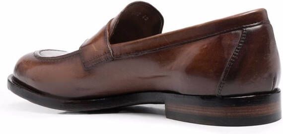 Officine Creative round-toe leather loafers Brown