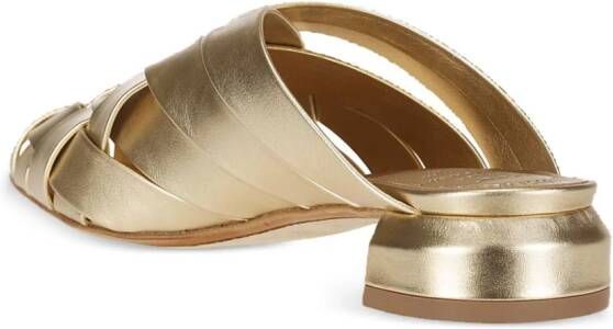 Officine Creative Sage 105 leather mules Gold