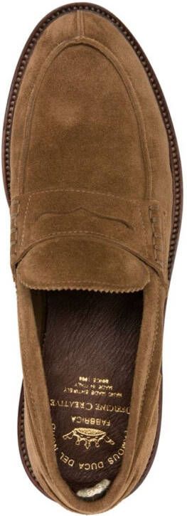 Officine Creative Sax 001 suede penny loafers Brown