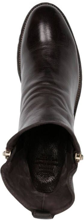 Officine Creative Seline leather ankle boots Brown