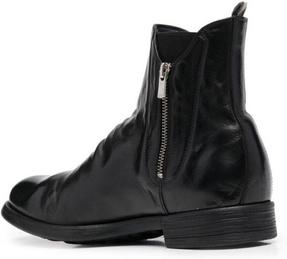 Officine Creative side-zip leather boots Black