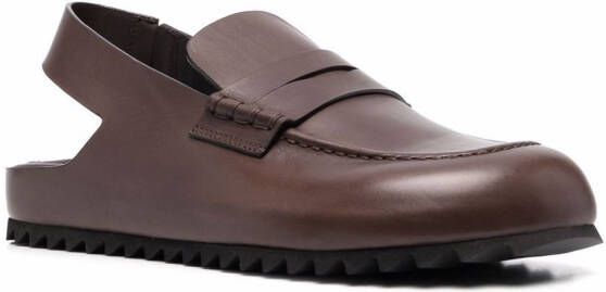 Officine Creative slingback leather loafers Brown