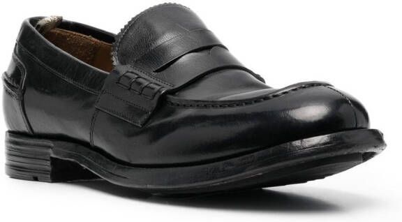 Officine Creative slip-on leather penny loafers Black