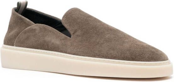 Officine Creative slip-on suede loafers Grey