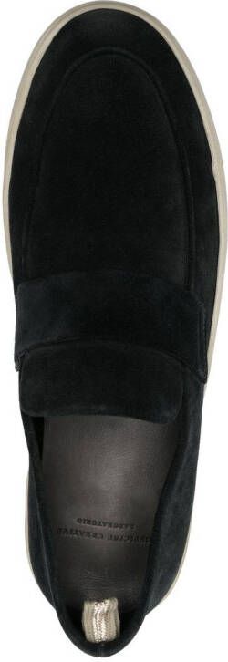 Officine Creative slip-on suede penny loafers Black