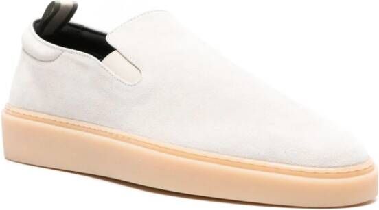 Officine Creative slip-on suede sneakers White