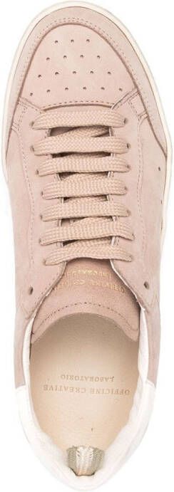 Officine Creative smooth lace-up sneakers Neutrals