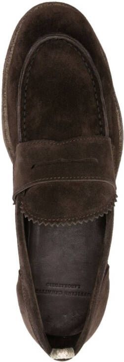 Officine Creative Solitude 001 suede penny loafers Brown