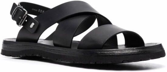 Officine Creative strap-design leather sandals Black