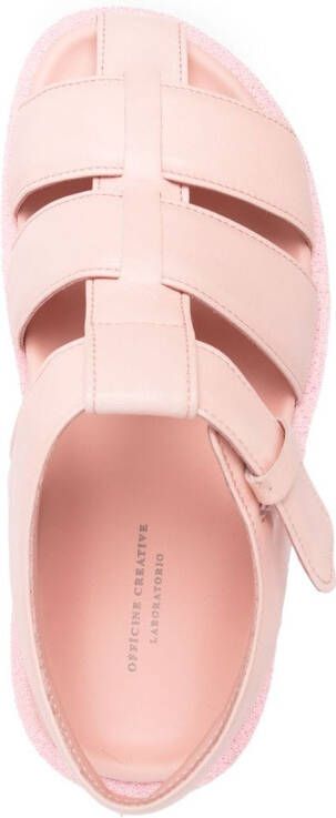 Officine Creative strappy nappa leather sandals Pink