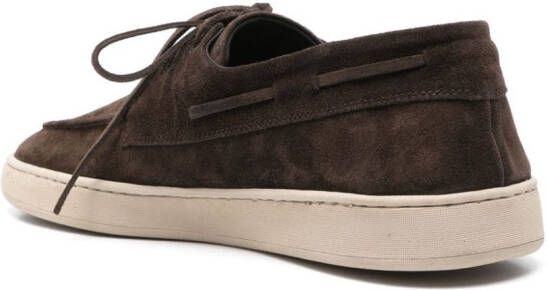 Officine Creative suede boat shoes Brown