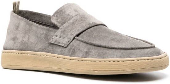 Officine Creative suede slip-on loafers Grey