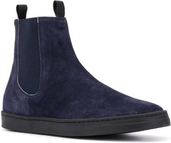 Officine Creative suede sneaker boots Blue