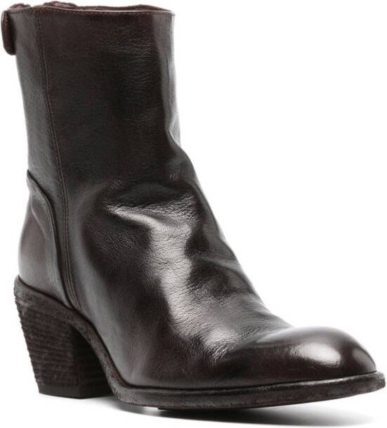 Officine Creative Sydne 003 65mm leather boots Brown