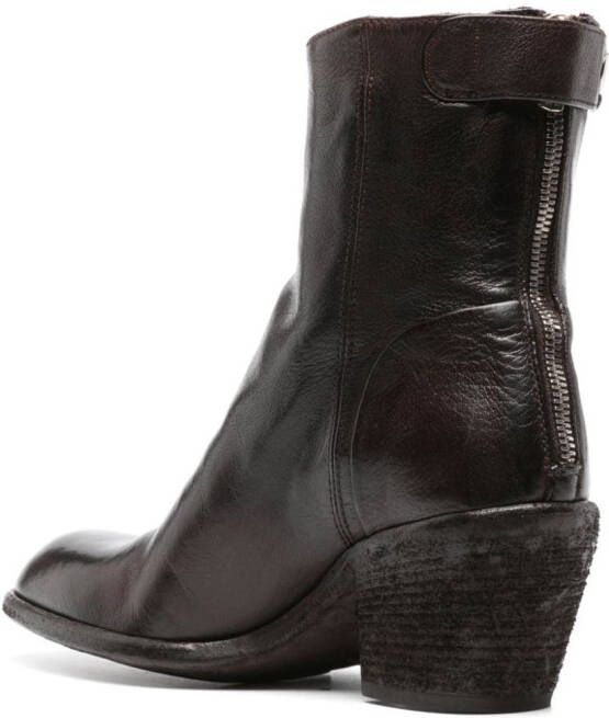 Officine Creative Sydne 003 65mm leather boots Brown
