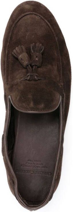 Officine Creative tassel-detailed suede loafers Brown