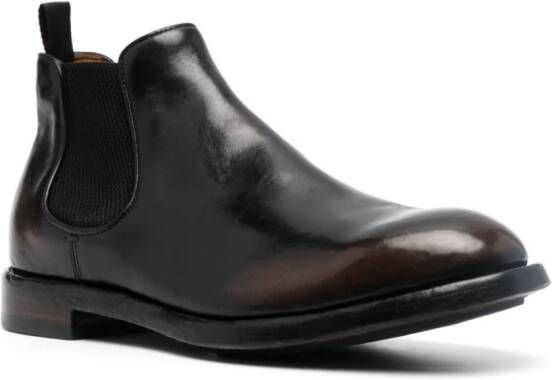 Officine Creative Temple 008 leather boots 118 CAFFE' SUPERNERO