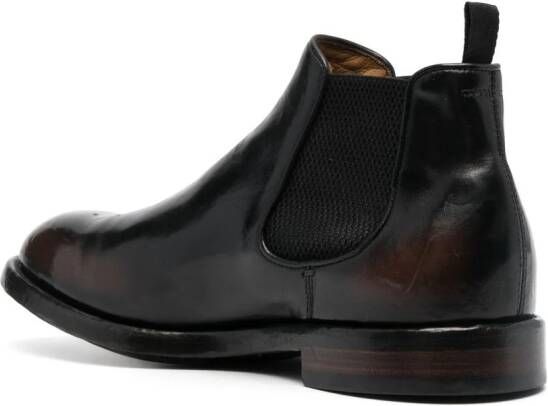 Officine Creative Temple 008 leather boots 118 CAFFE' SUPERNERO