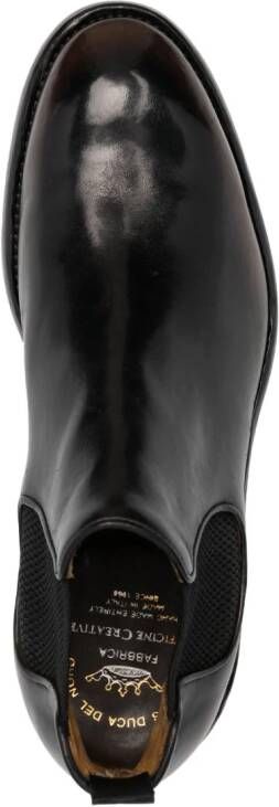 Officine Creative Temple 008 leather boots 118 CAFFE' SUPERNERO