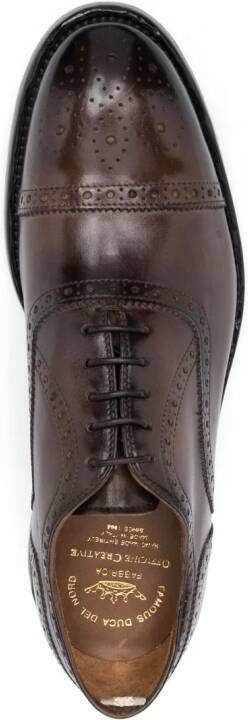 Officine Creative Temple 021 leather oxford shoes Brown