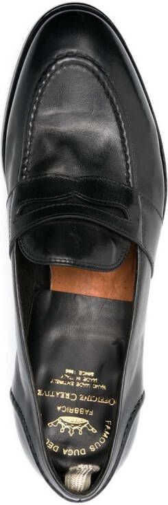 Officine Creative Temple leather Penny loafers Black