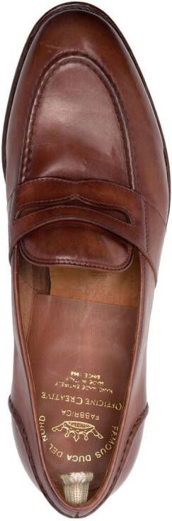 Officine Creative Temple leather Penny loafers Brown