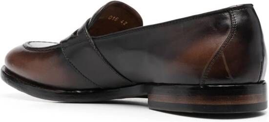 Officine Creative Temple leather penny loafers Brown