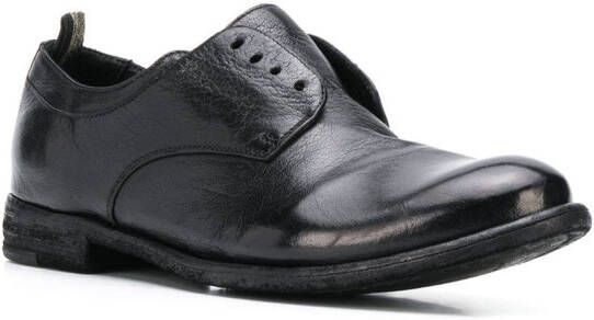Officine Creative textured laceless Oxford shoes Black