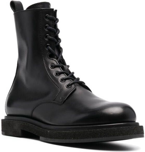 Officine Creative Tonal lace-up boots Black