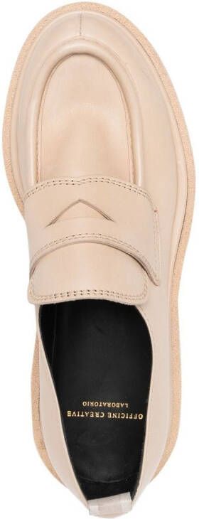 Officine Creative tonal leather loafers Neutrals