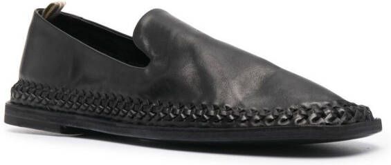 Officine Creative whipstitched loafers Black