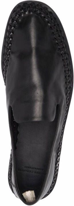Officine Creative whipstitched loafers Black